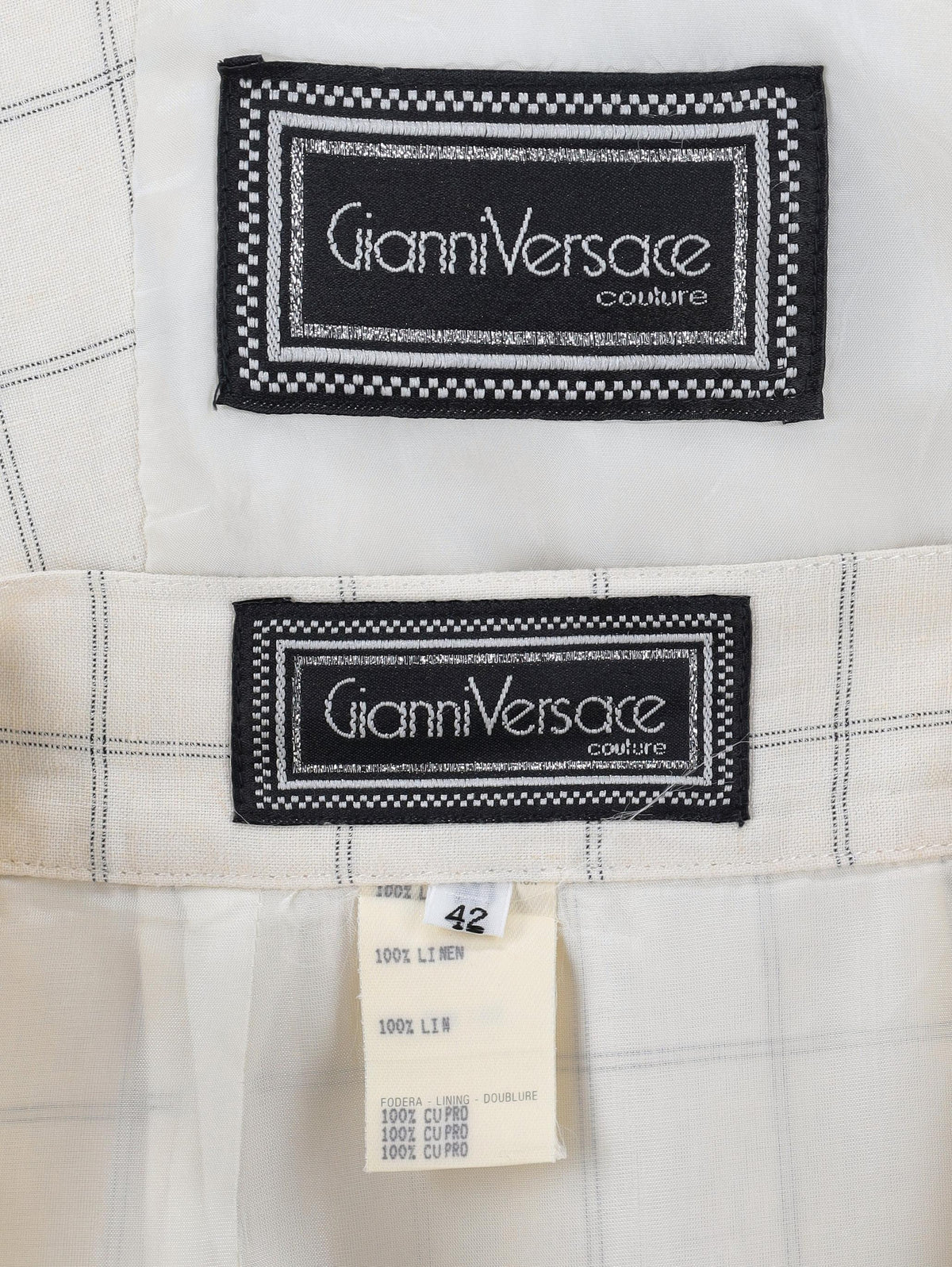Gianni Versace Couture Checked Suit