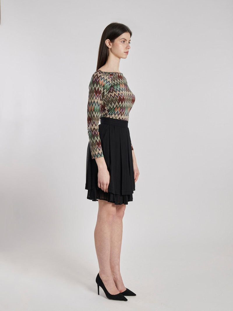 Y2K Sportmax black pleated skirt MZ1911525  Sportmax 