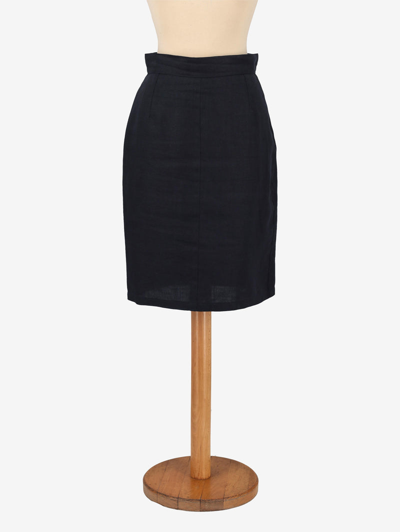 Gianni Versace Linen Pencil Skirt<BR/><BR/> WCV04032025_7  Versace 