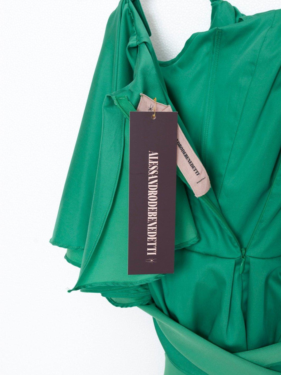 Y2K Alessandro De Benedetti green evening dress with ruffles W22051924  Alessandro De Benedetti 