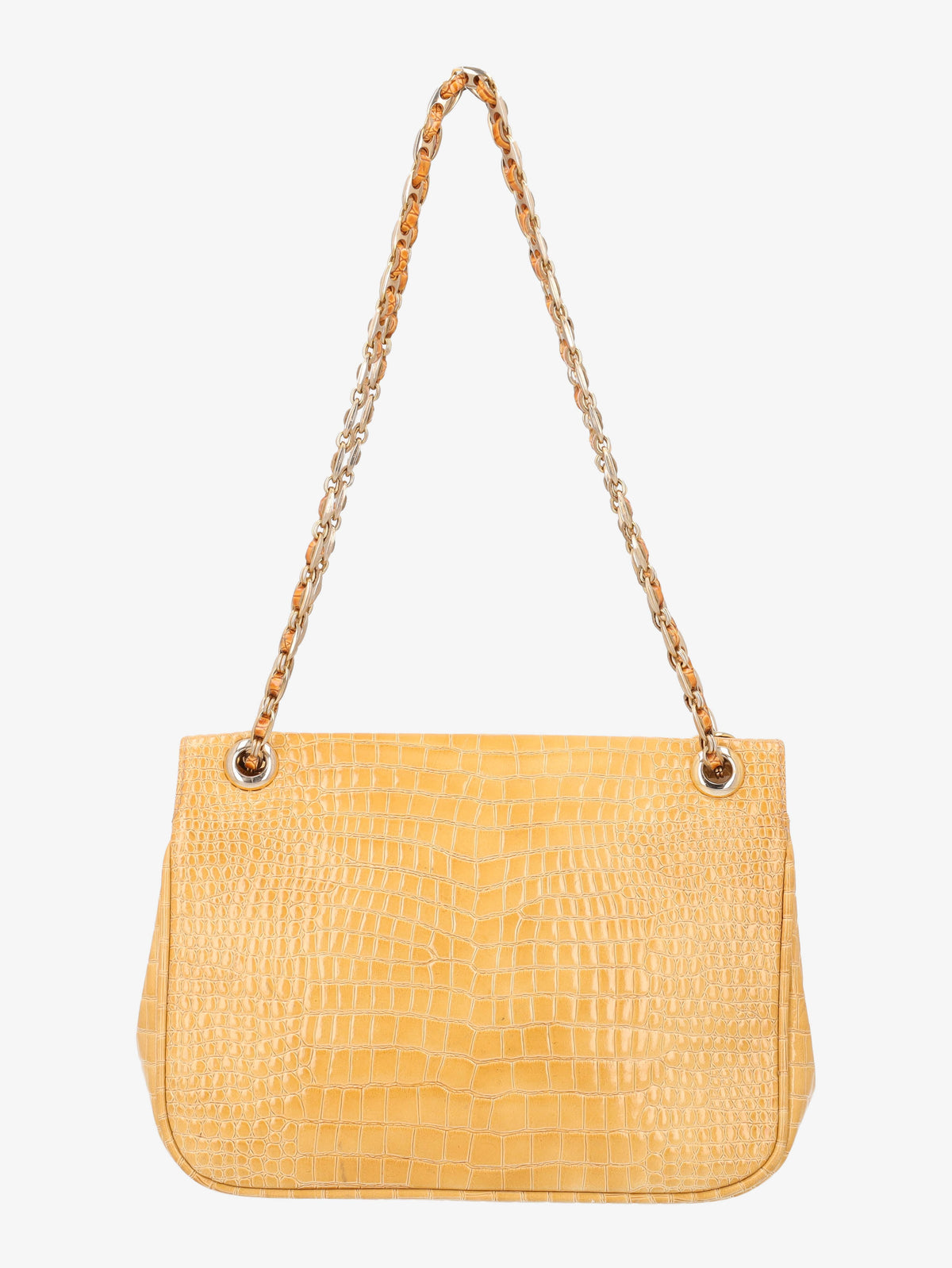 Pirovano Yellow Cocco Shoulder Bag