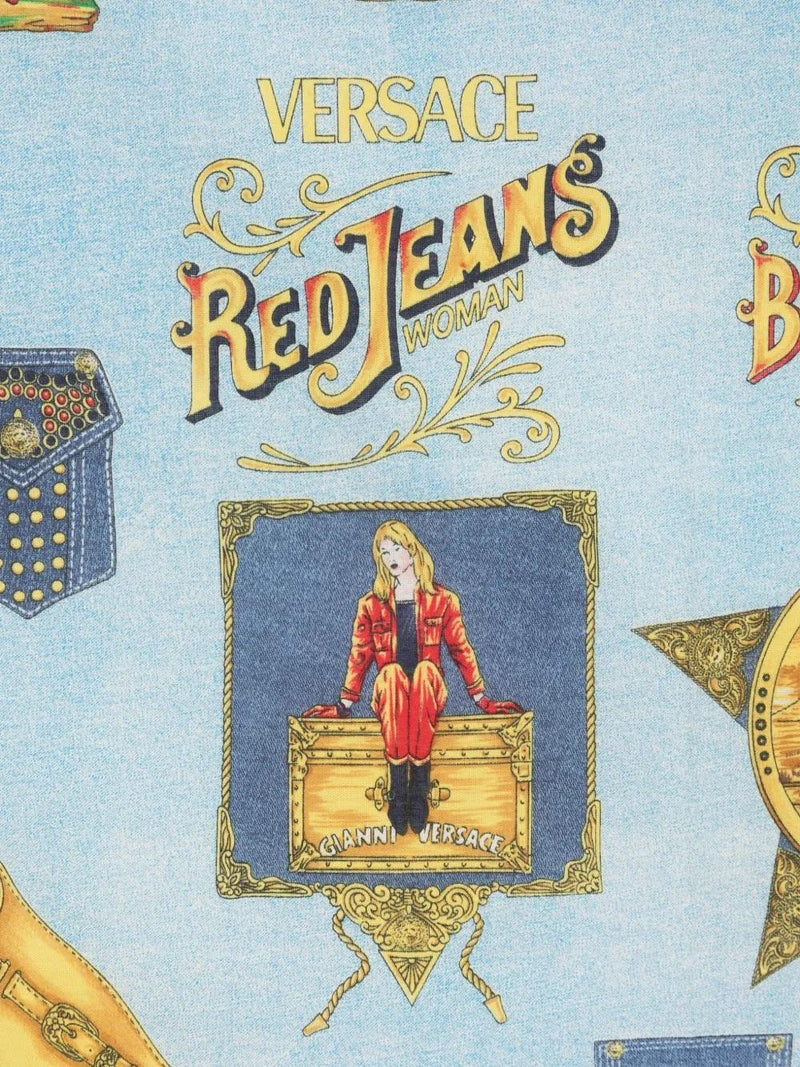 Versace Graphic-Print Silk Scarf WCV241081  Gianni Versace 