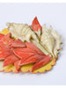 1980s large resin brooch with leaves and shells W22051805  Vintage 