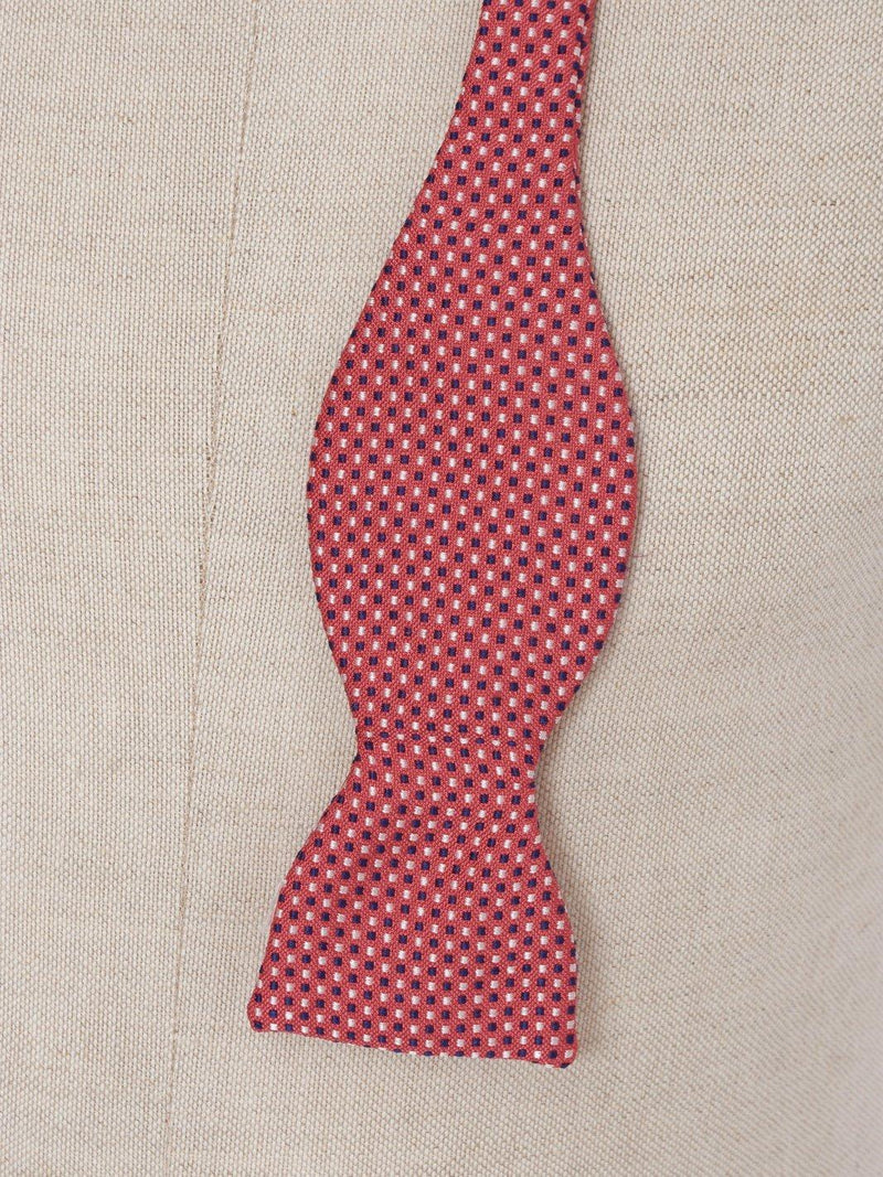 Check print silk bow tie, 1980 W22061007  Vintage 