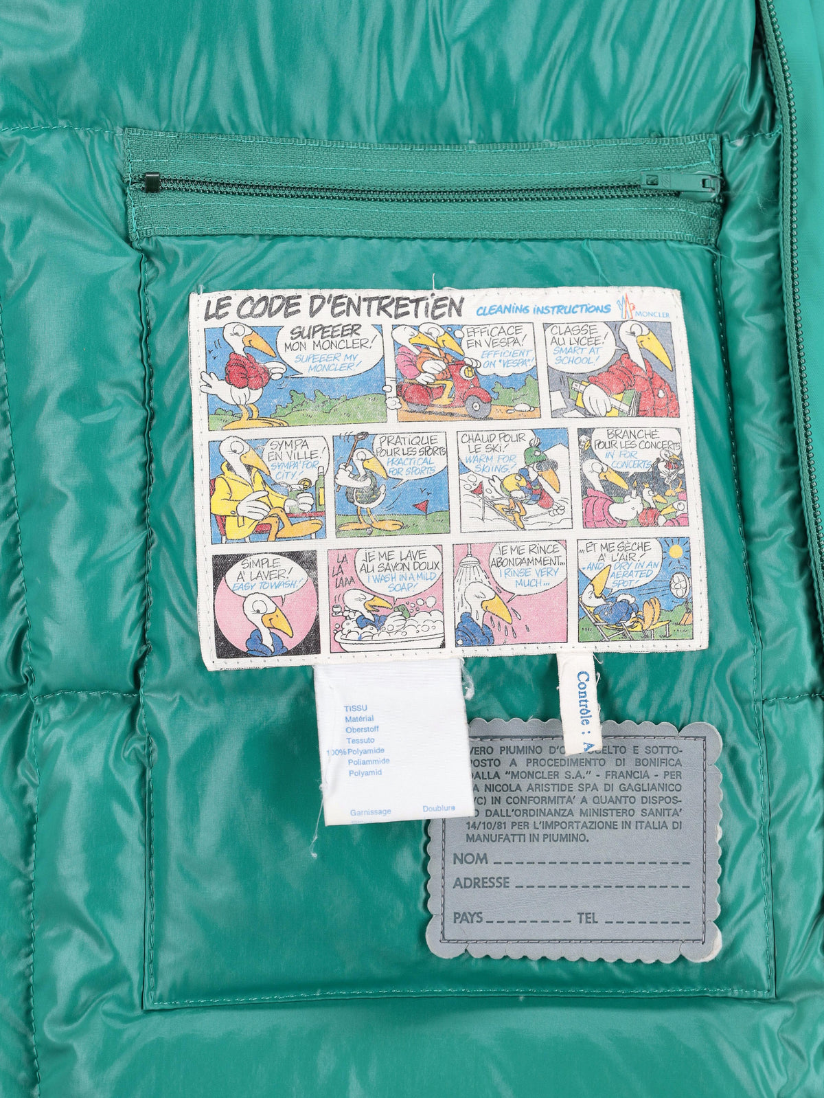 Moncler Green Down Jacket