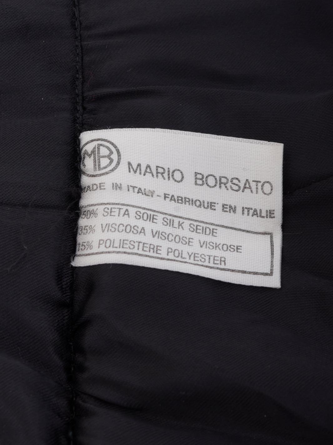 Mario Borsato Abito in broccato stampa floreale