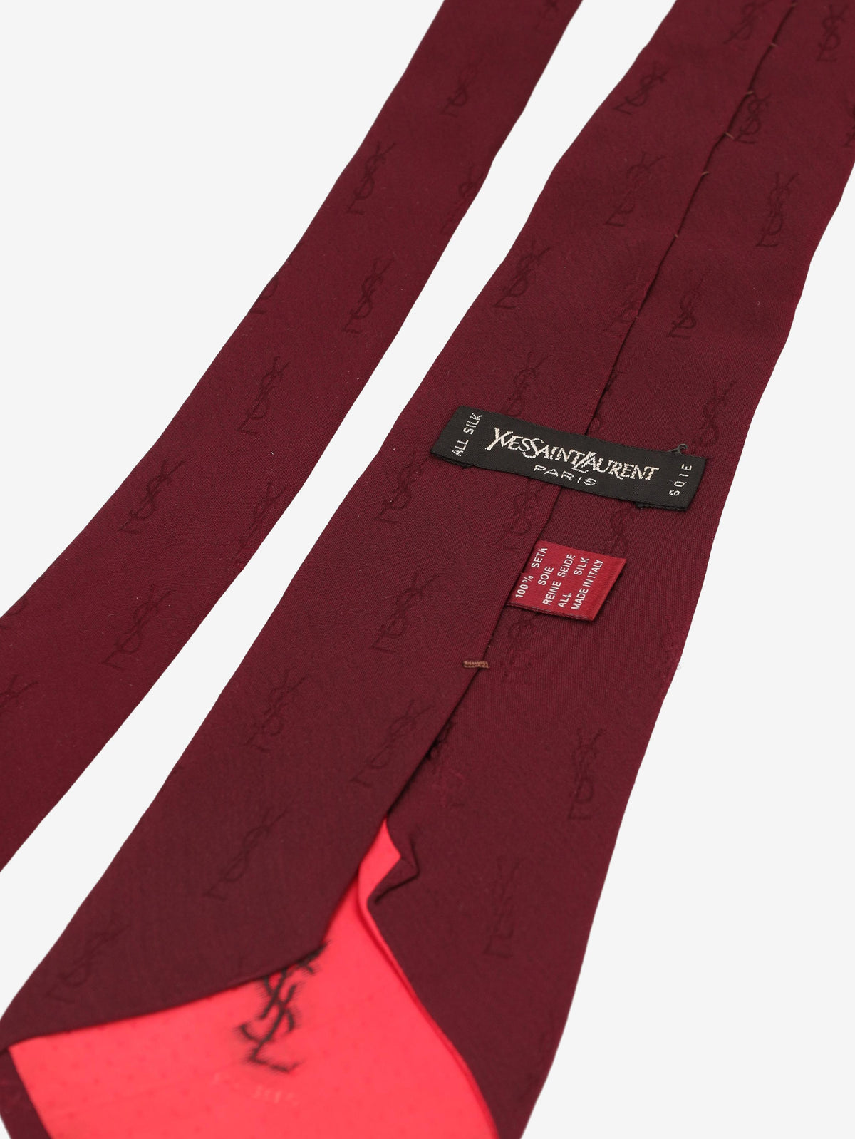 Yves Saint Laurent Logo Patterned Tie 161225.04  Yves Saint Laurent 