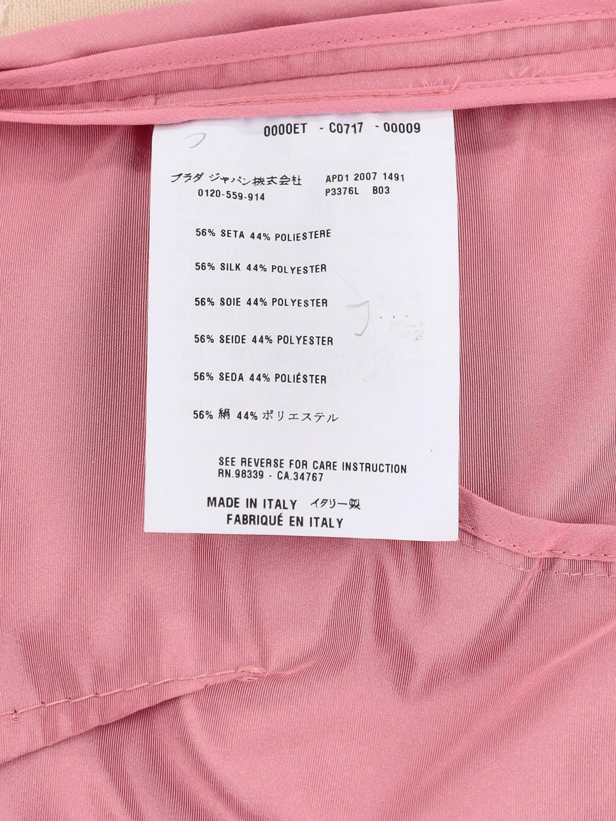 Prada Pink Silk Dress MR091024.6  Prada 