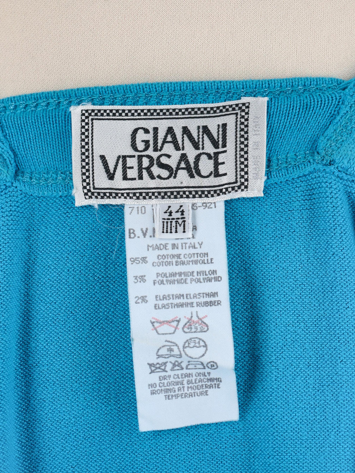 Gianni Versace Teal Blue Sleeveless Mini Dress CVB23.44.14  Gianni Versace 