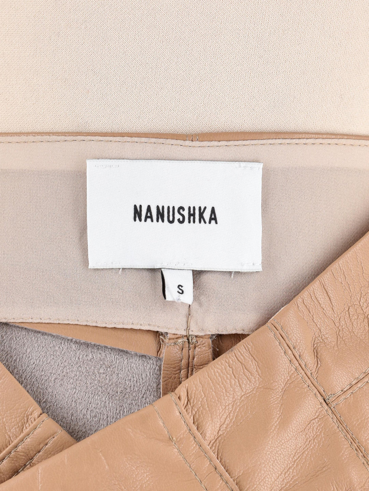 Vintage Faux Leather Straight-Leg Pants W7426.57  Nanushka 