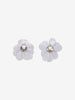 Vintage Oversized Plastic Flower Earrings with Layered Petals W13426.10  Vintage 