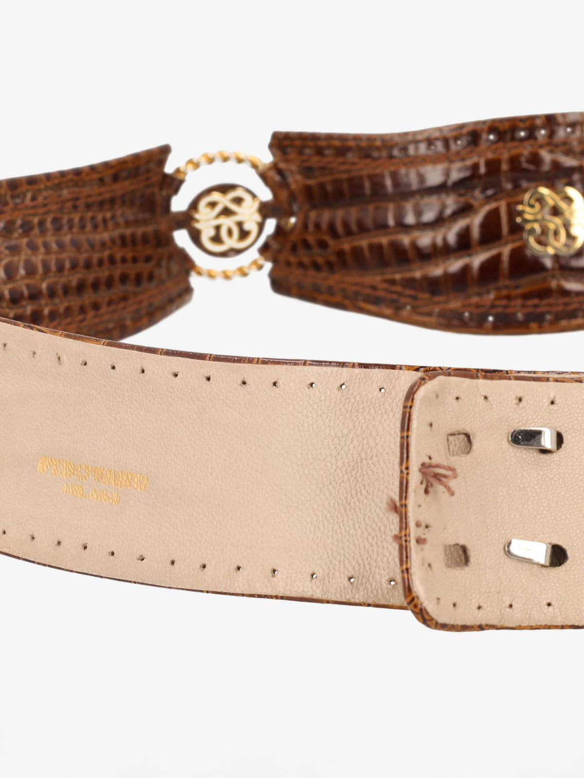 Pirovano Vintage Brown Cocco Belt