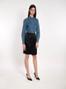 1990s Black Thierry Mugler pencil skirt in silk and cotton M1601902  Thierry Mugler 