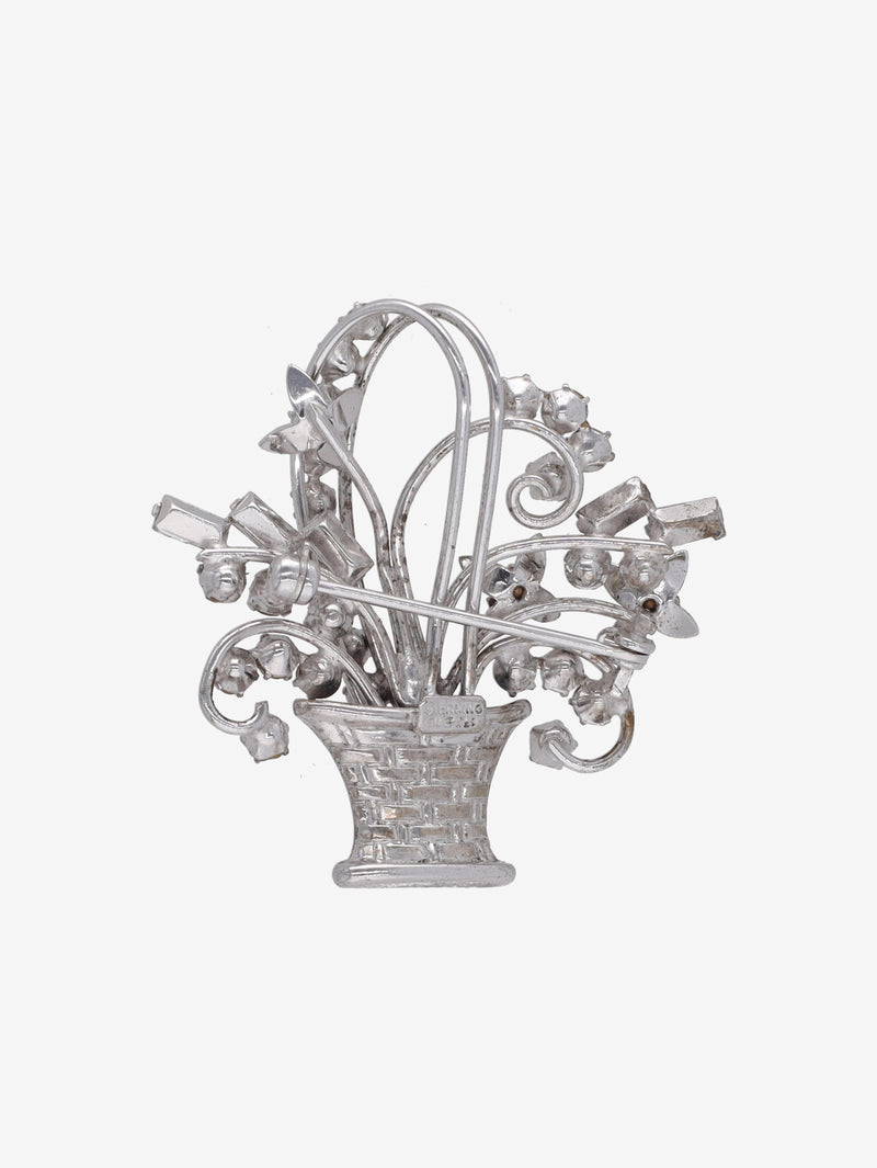 Vintage Basket of Flowers Brooch WCV13032025.48.21  Vintage 