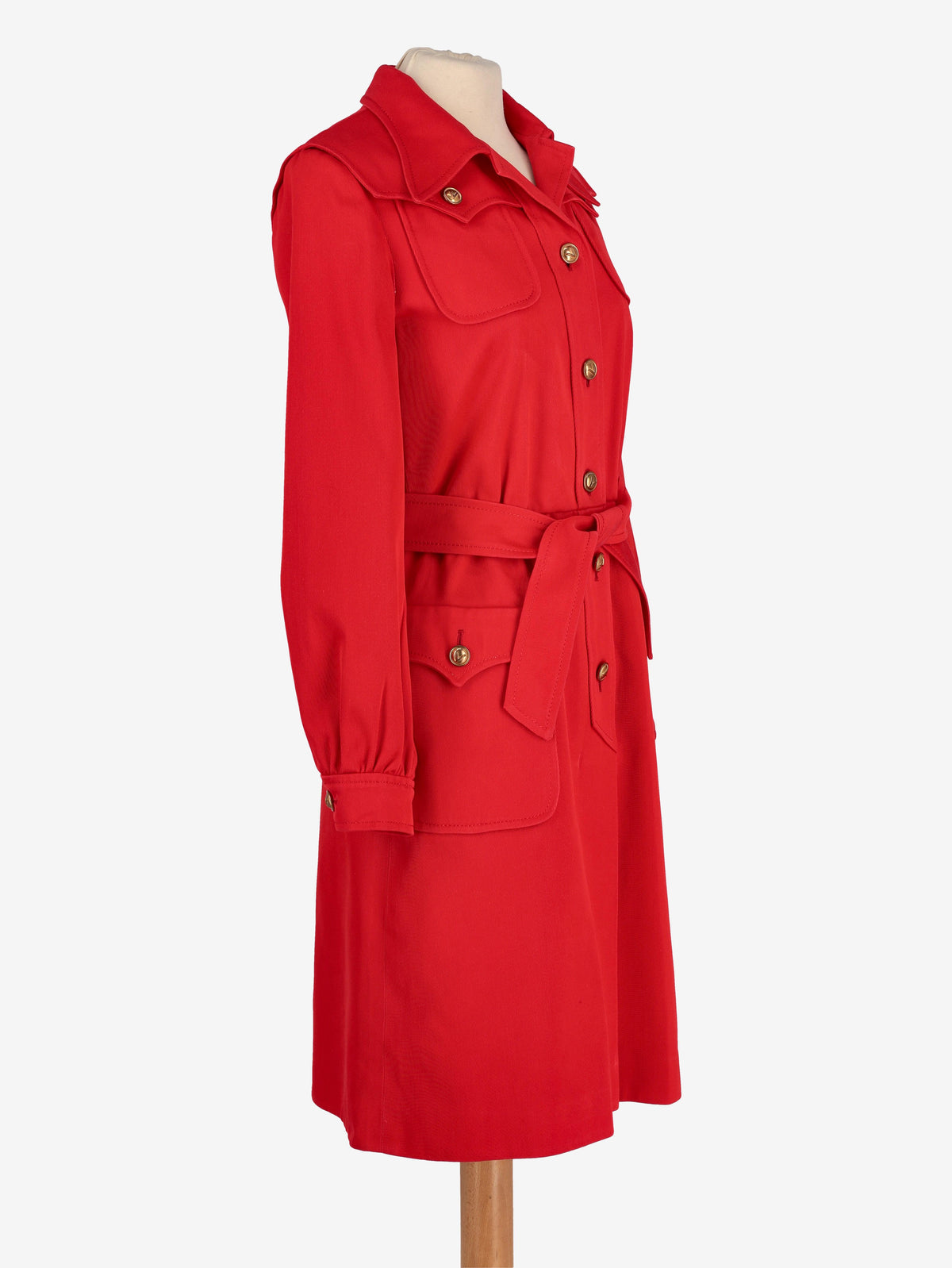Valentino Red Long-Sleeved Dress MR120725.2  Valentino Boutique 