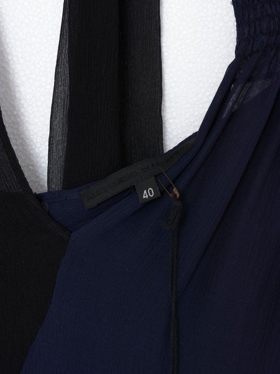 2020 Alessandro dell'Acqua dark blue chiffon dress CVM19.1  Alessandro Dell'Acqua 
