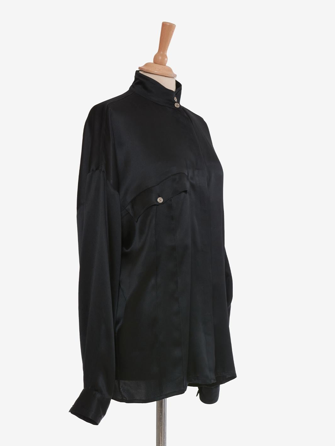 Gianni Versace Black Silk Shirt