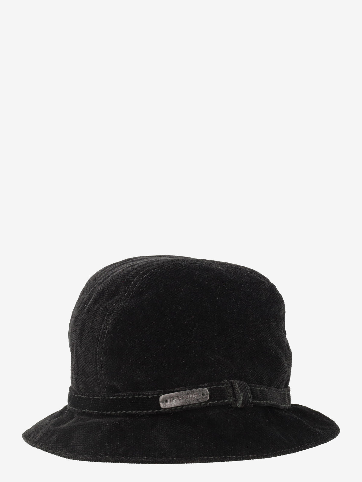 Y2K Prada hat in black velvet W2203304  Prada 