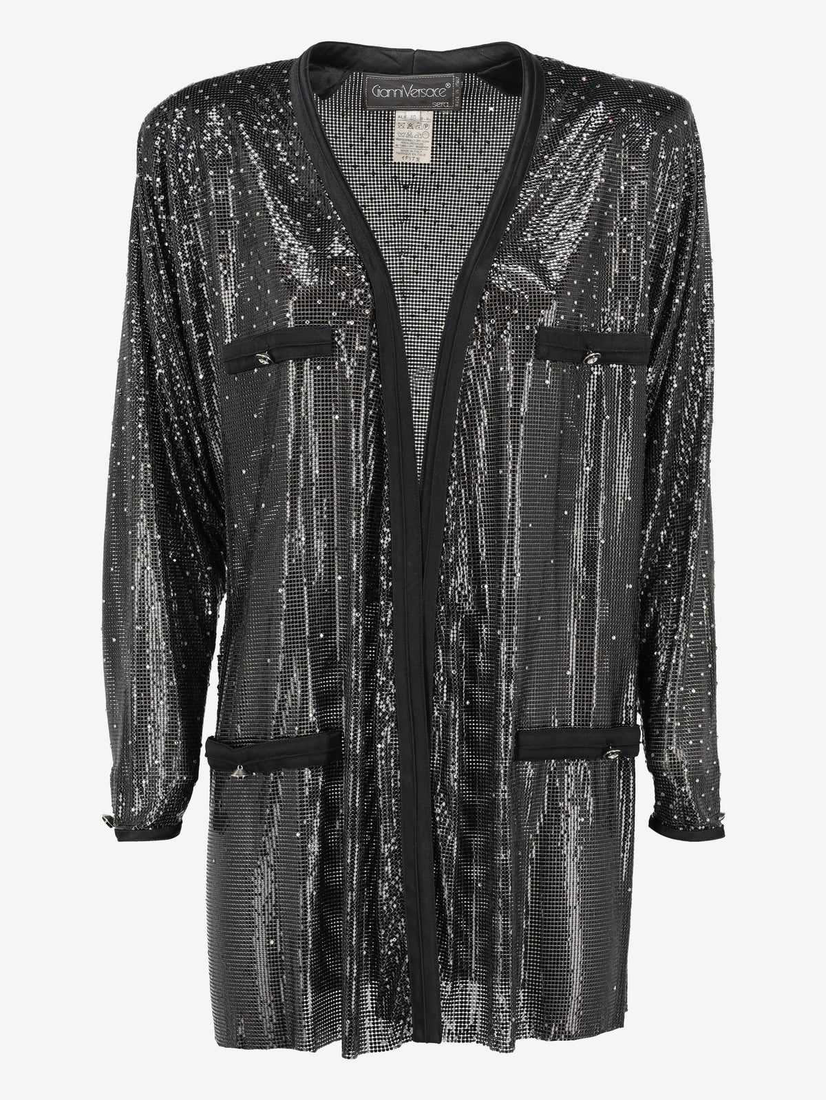 Gianni Versace Couture - Black Metallic Mesh Tunic Dress AR113  Gianni Versace 