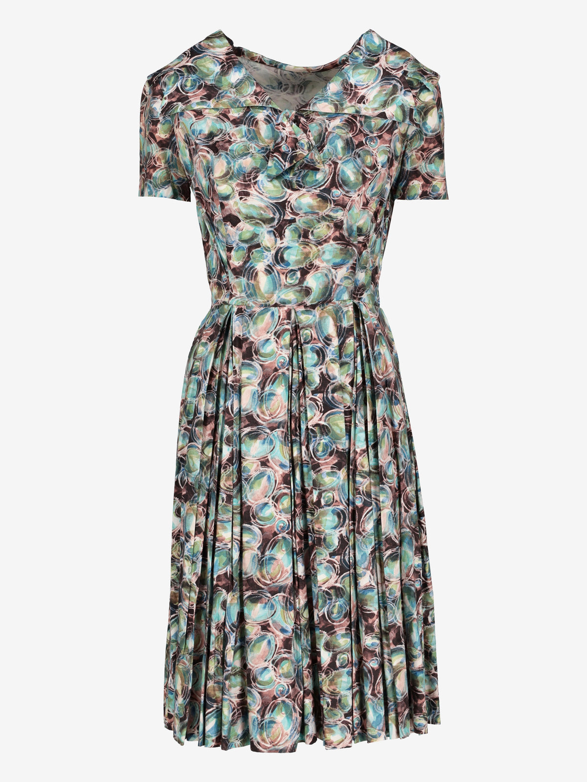 Vintage 50s Patterned Dress W2111037  Vintage 