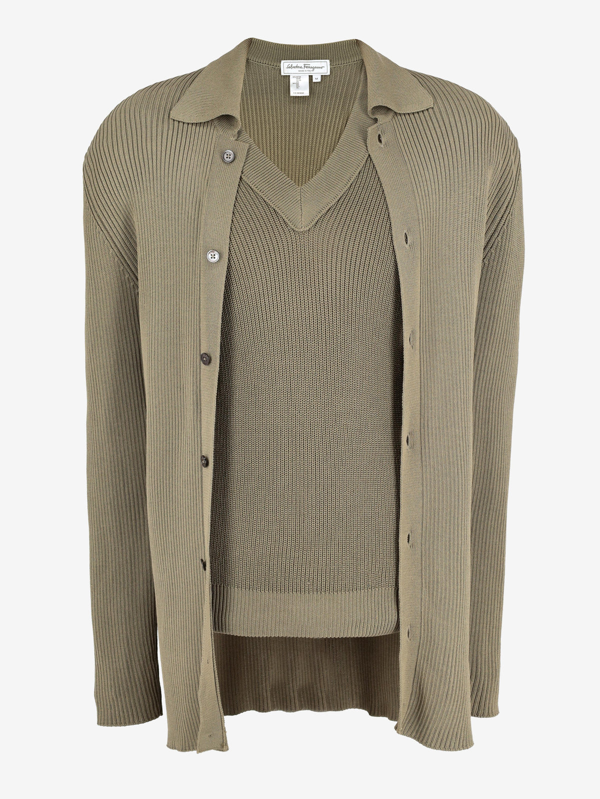 Salvatore Ferragamo Green Knit Set WCV112515 - Salvatore Ferragamo 