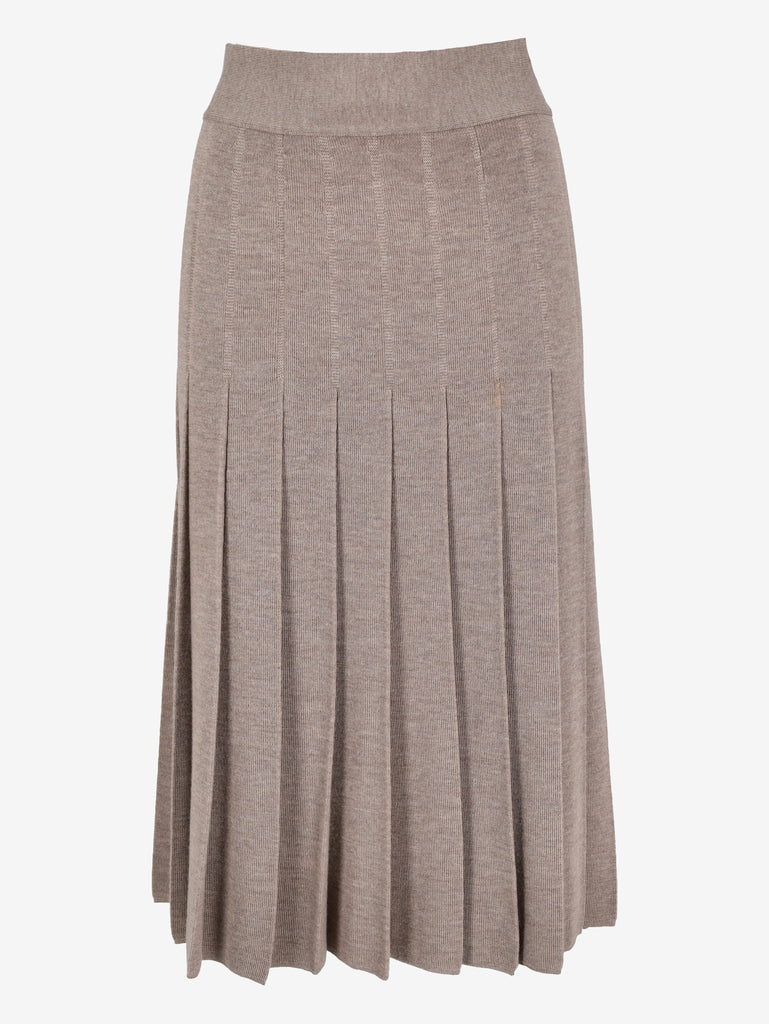 Jean Paul Gaultier Midi Beige Wool Skirt W7426.47  Jean Paul Gaultier 