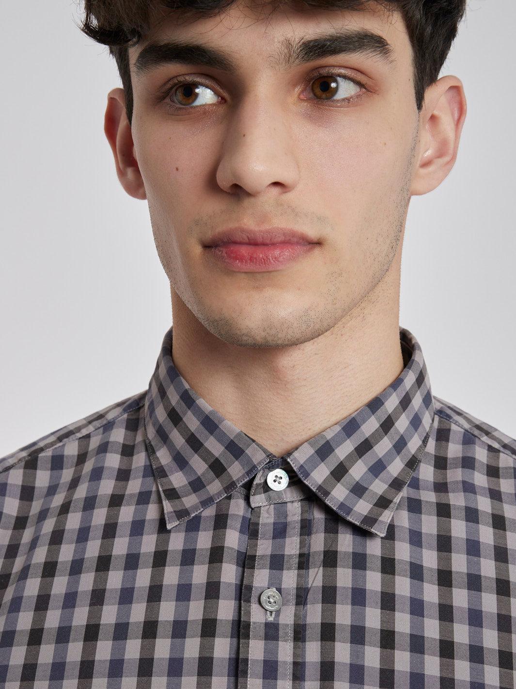 Aquascutum 1990s long-sleeved cotton plaid shirt W22032403  Aquascutum 