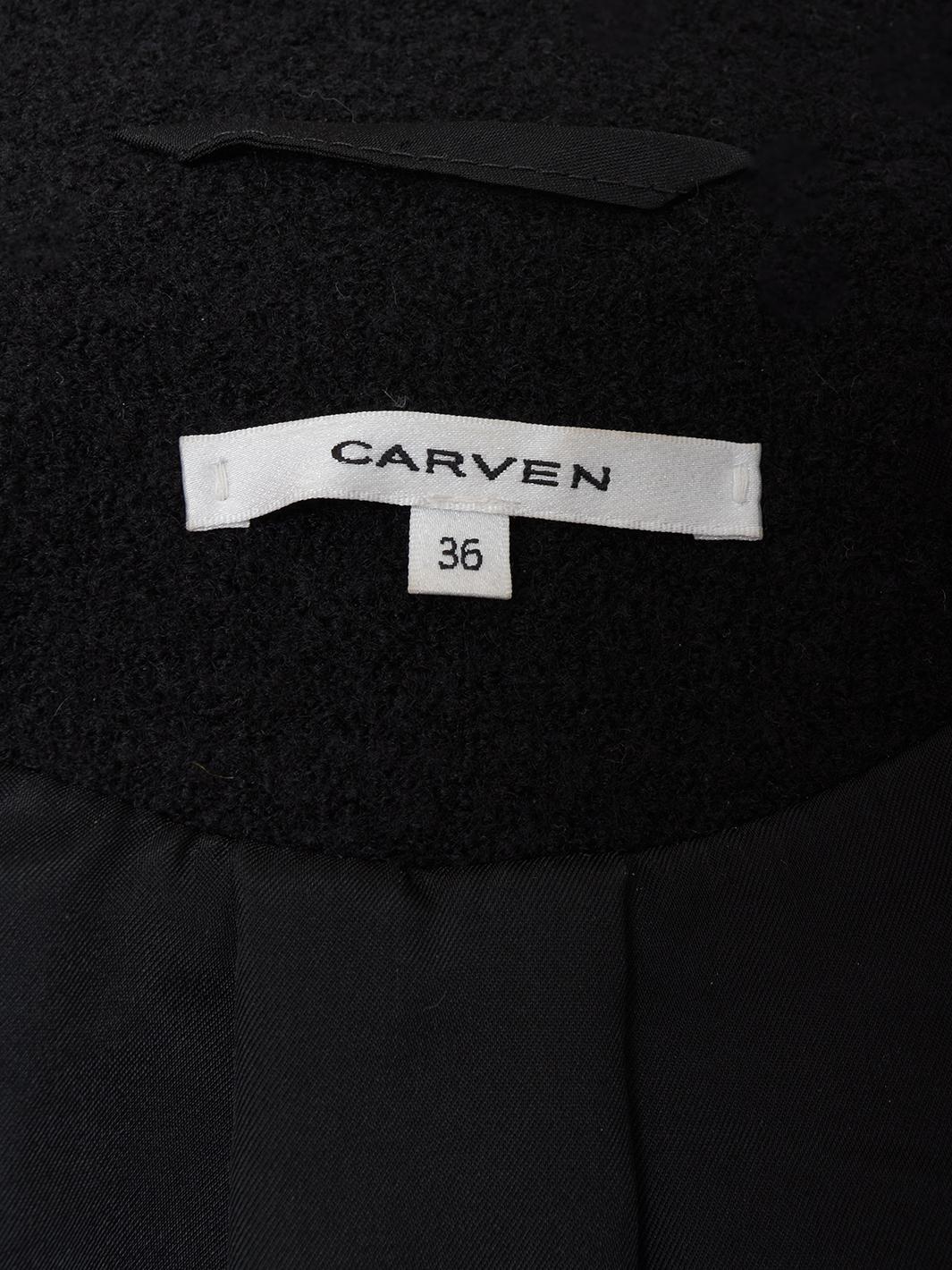 Carven Black wool bustier cut jacket