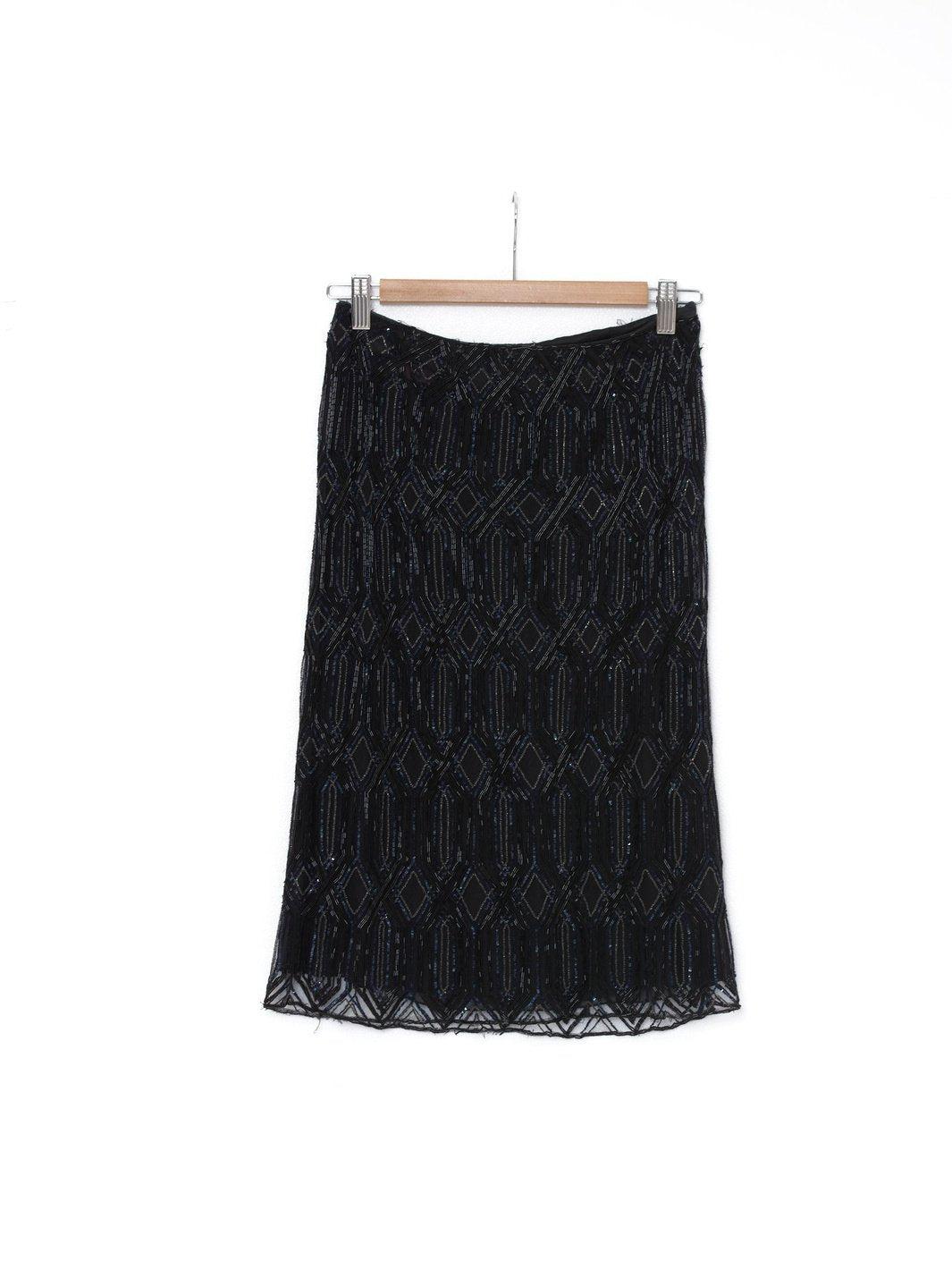 Y2K Valentino black skirt with sequins MR22022022.6  Valentino 