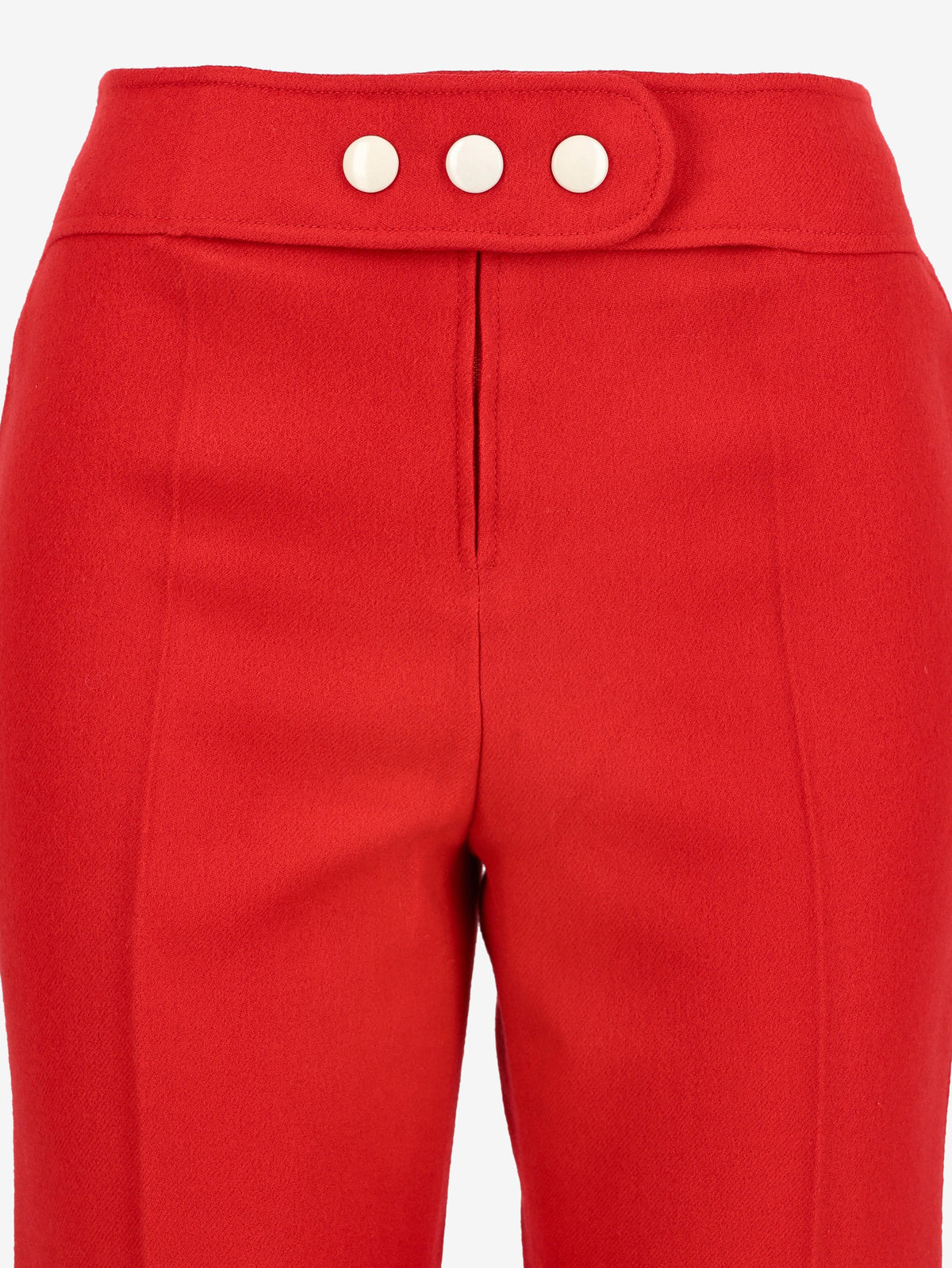 Courrèges Red Wool Slim Trousers MR120725.44  Courrèges 