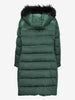 Vintage Green Puffer Coat with Fur-Trim Hood CVM26.6.132  Caractēre 