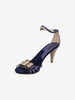 Vintage Navy Suede Embellished Sandals WCV130123  Vintage 