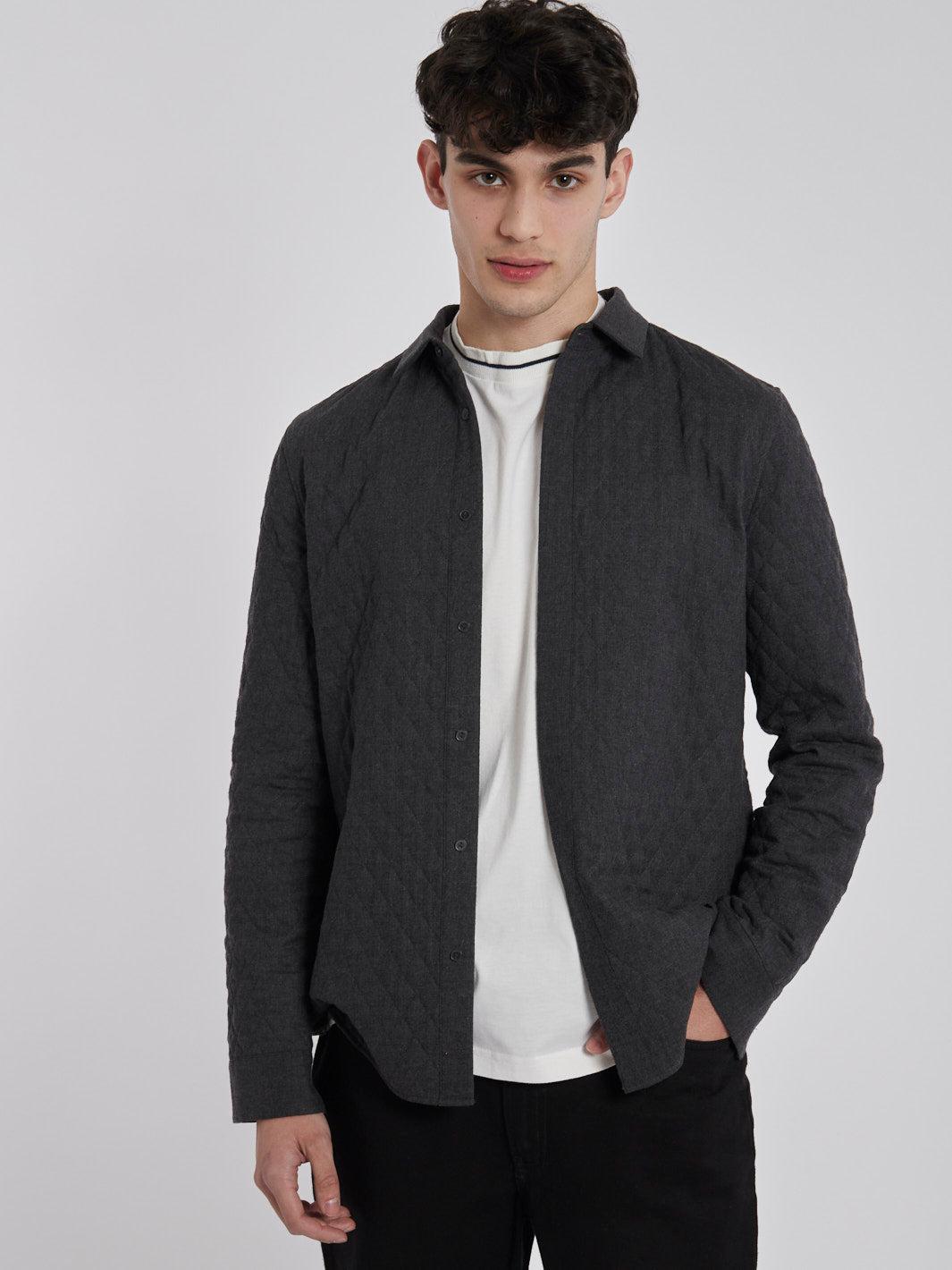 2010 dark grey Cos jacket  in quilted wool blend W22032303  Cos 