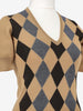 Prada Short-Sleeved Wool Argyle Sweater W02122025.1  Prada 