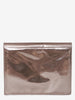 Metallic effect clutch bag with applications