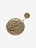 Vintage Double Hoop Drop Earrings with Floral Detail W13426.55  Vintage 