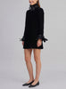 Valentino Boutique - Velvet Mini Dress with Feather Details MZ1902457  Valentino 