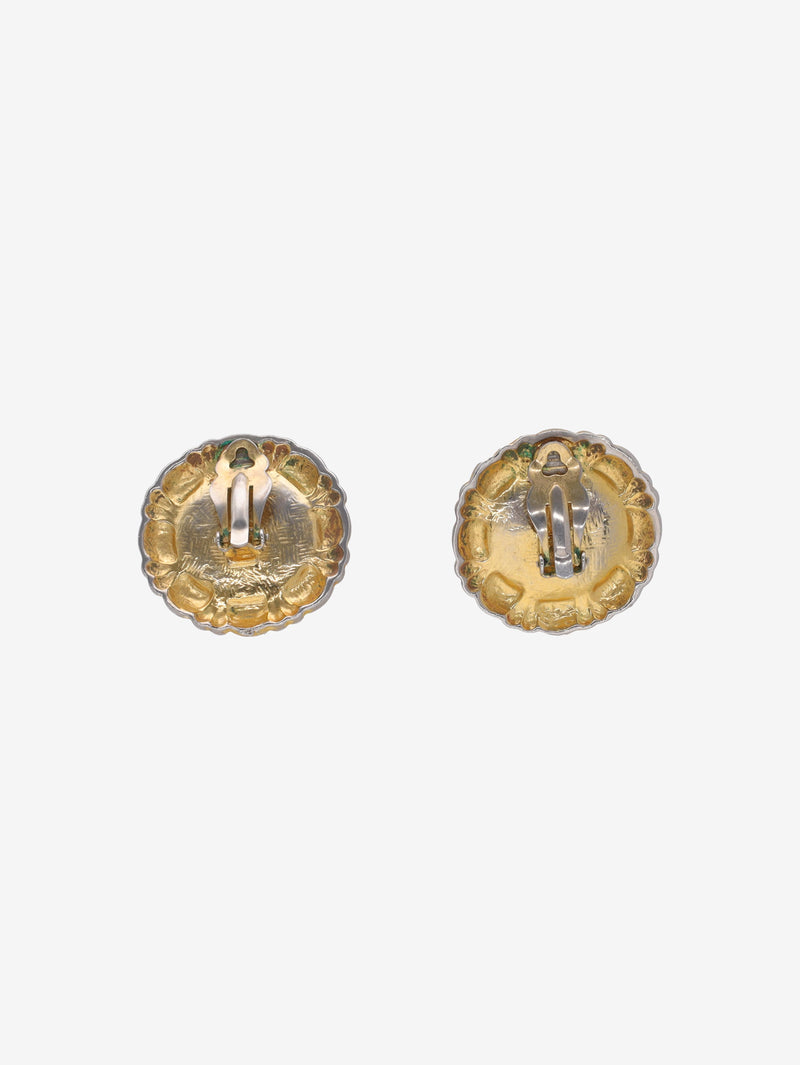 Vintage Gold-Tone Clip-On Earrings W13426.40  Vintage 