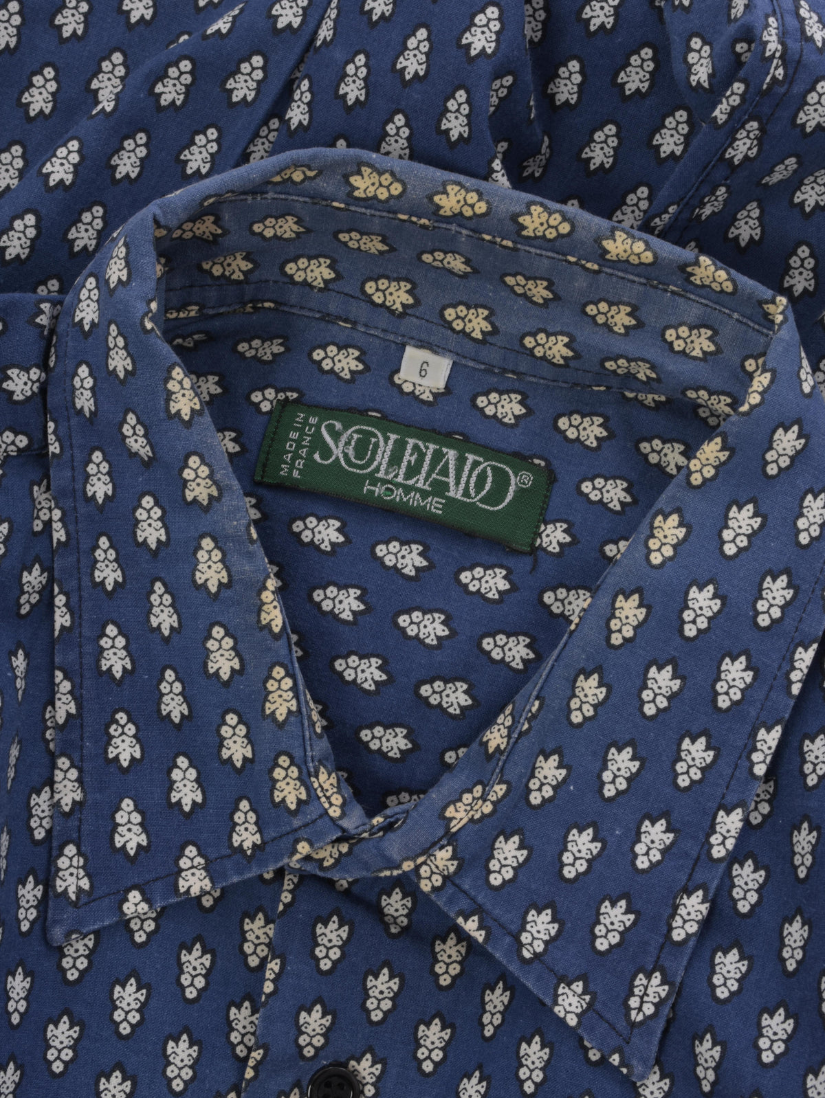 Souleiado Vintage Blue Provencal Shirt WCV241010281  Souleiado 