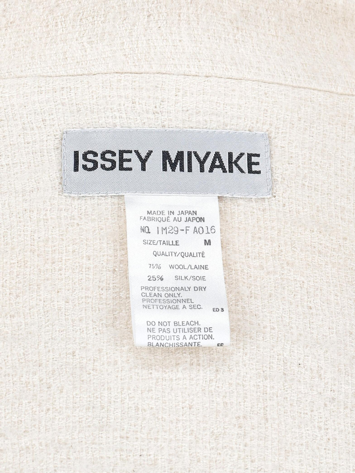 Issey Miyake Wool Overcoat DM10043128  Miyake 
