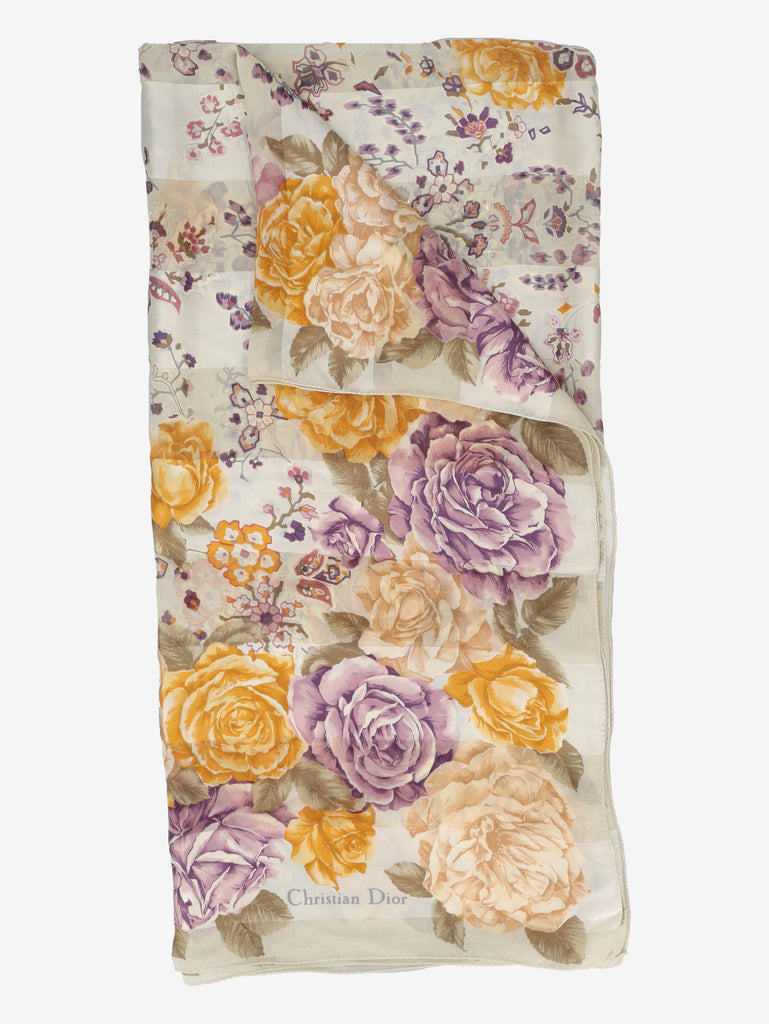 Christian Dior Floral and Geometric Print Scarf W27526.90  Christian Dior 