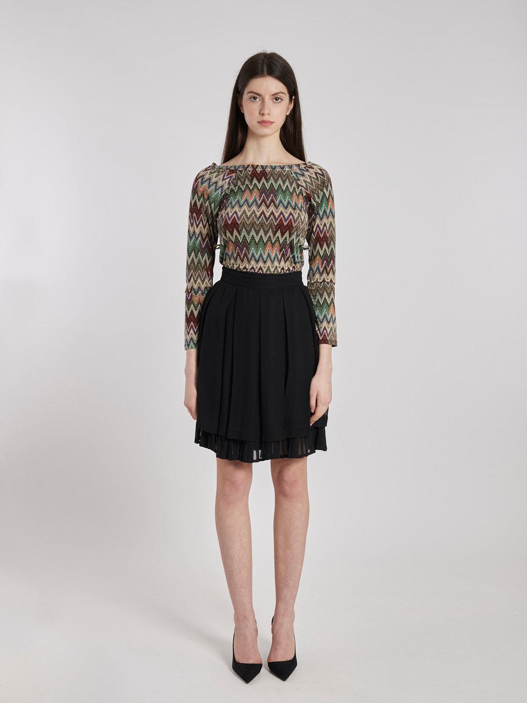 Y2K Sportmax black pleated skirt MZ1911525  Sportmax 