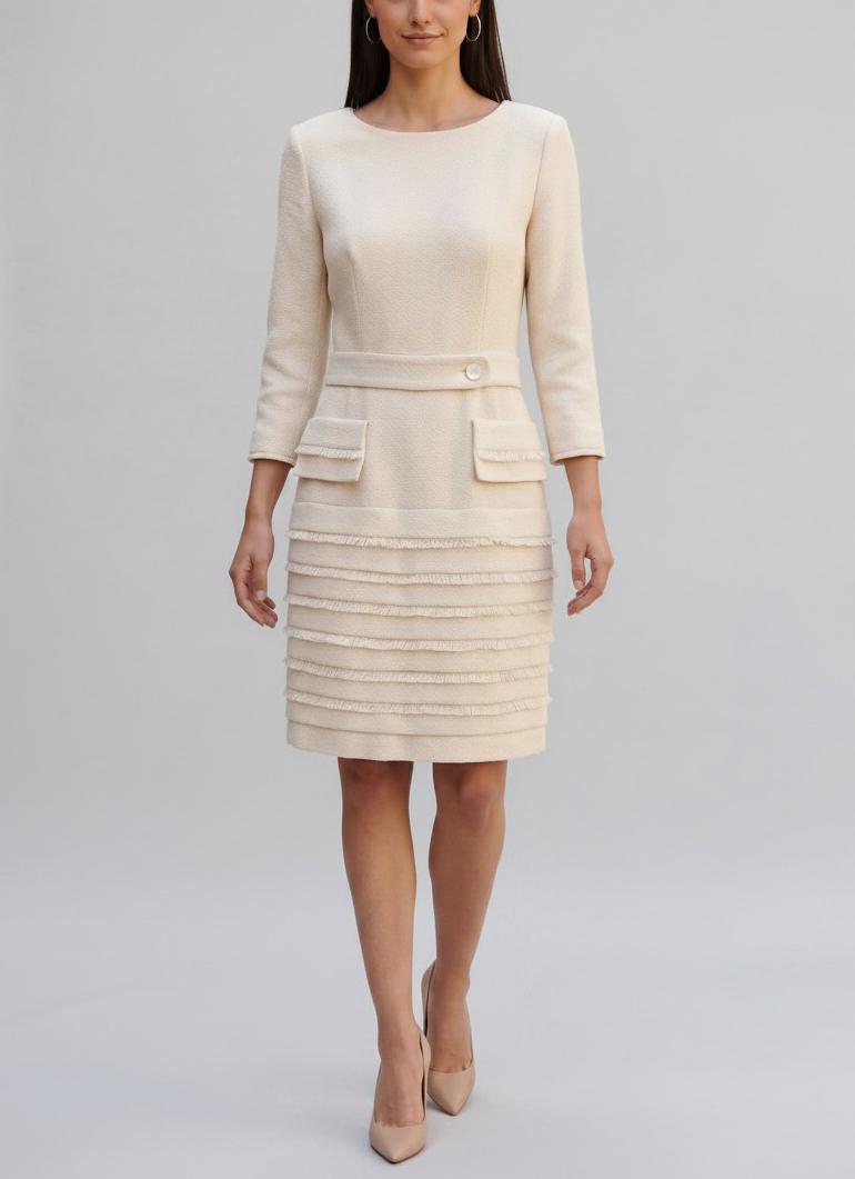 Valentino White Wool Midi Dress MR260725.36  Valentino Boutique 