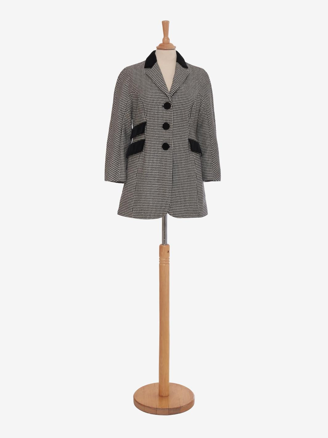 Moschino Houndstooth print jacket in wool