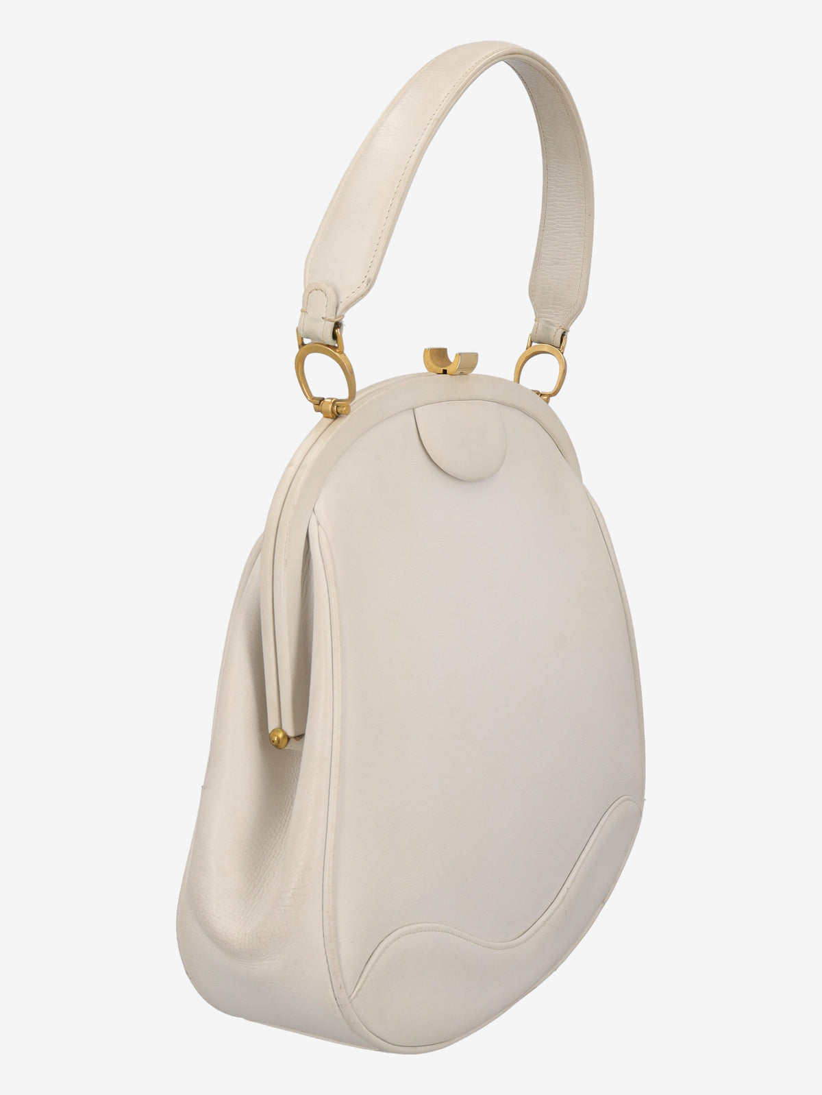 Vintage White Leather Handbag WCV300625.45  Vintage 