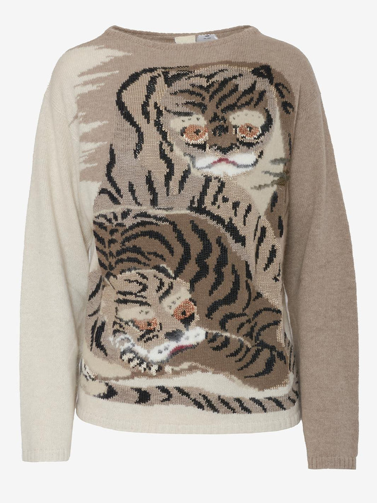 Krizia Hyena Embroidery Sweater CVM21.90.32F  Krizia 