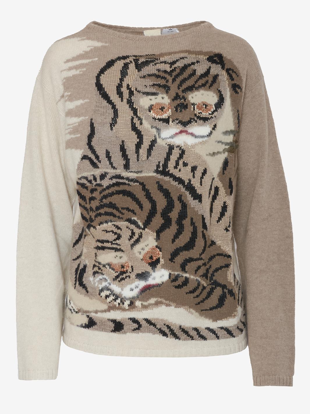 Krizia Hyena Embroidery Sweater CVM21.90.32F  Krizia 