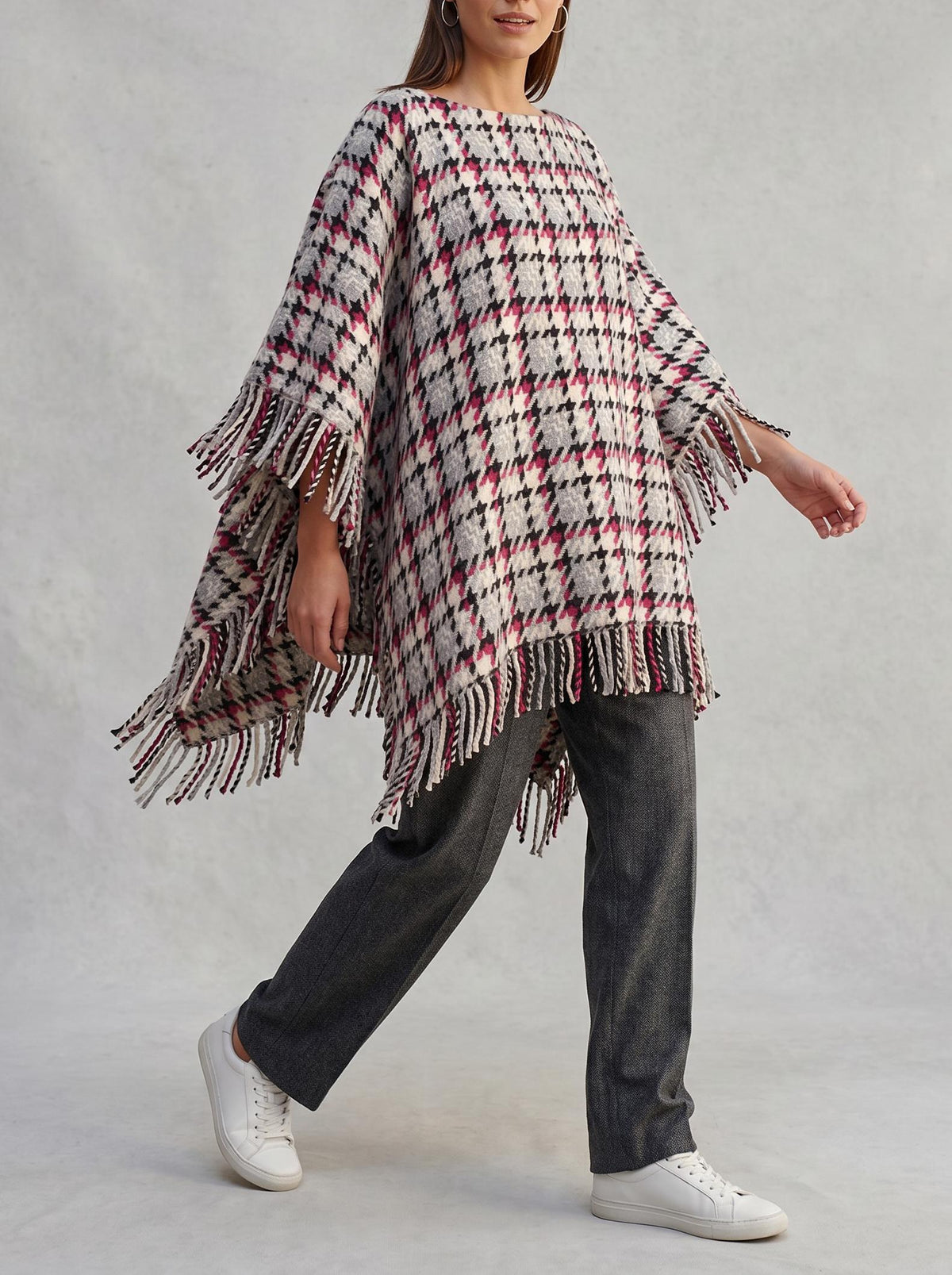 Ermanno Scervino Poncho Dress with Tartan Pattern CVM26.6.34  Ermanno Scervino 