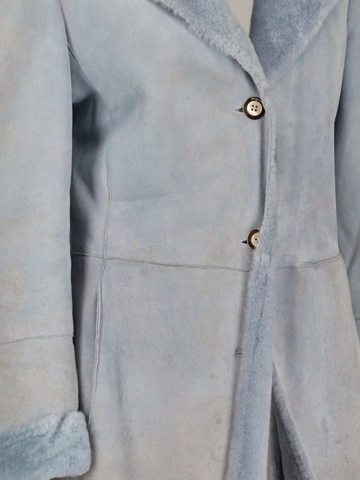 Salvatore Ferragamo Shearling Jacket with Front Button Closure W7426.20  Ferragamo 