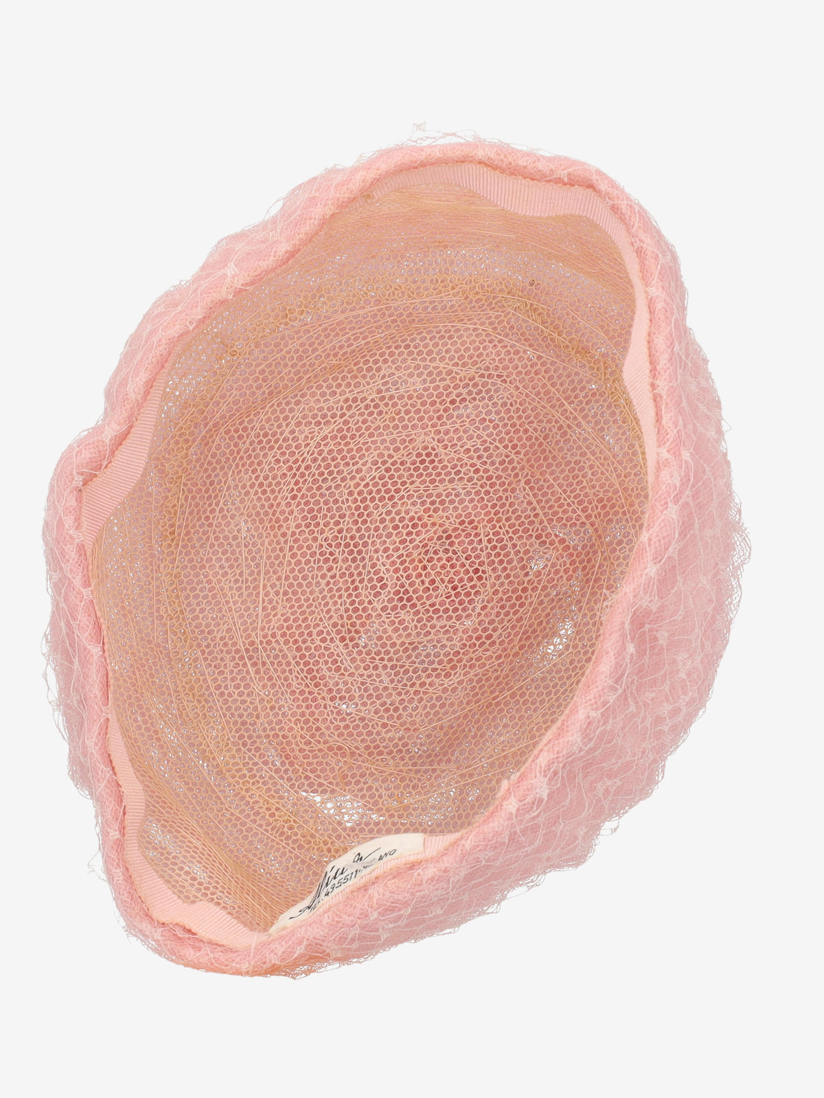 Vintage Pink Veiled Hat in Powder Rose Tulle M1602744  Vintage 